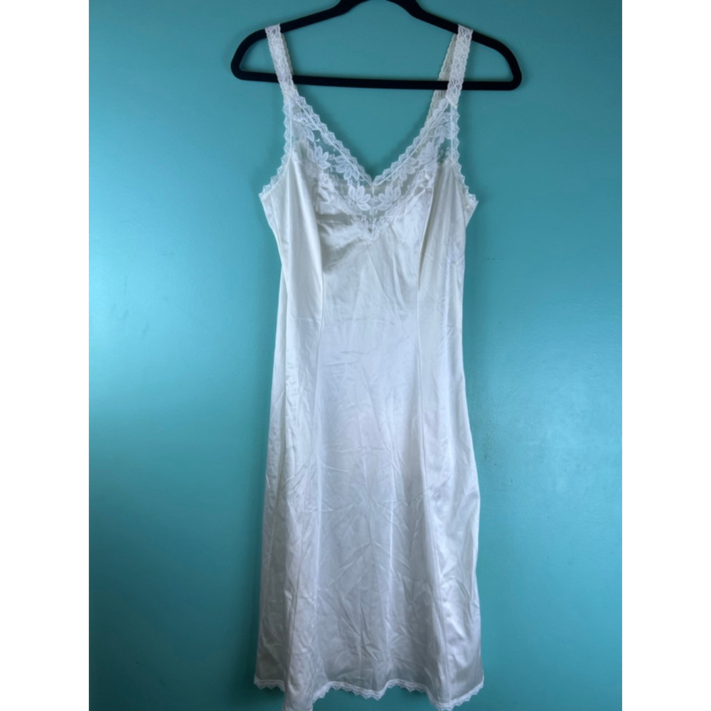Vintage White Lace Slip Dress Maidenform Size 34